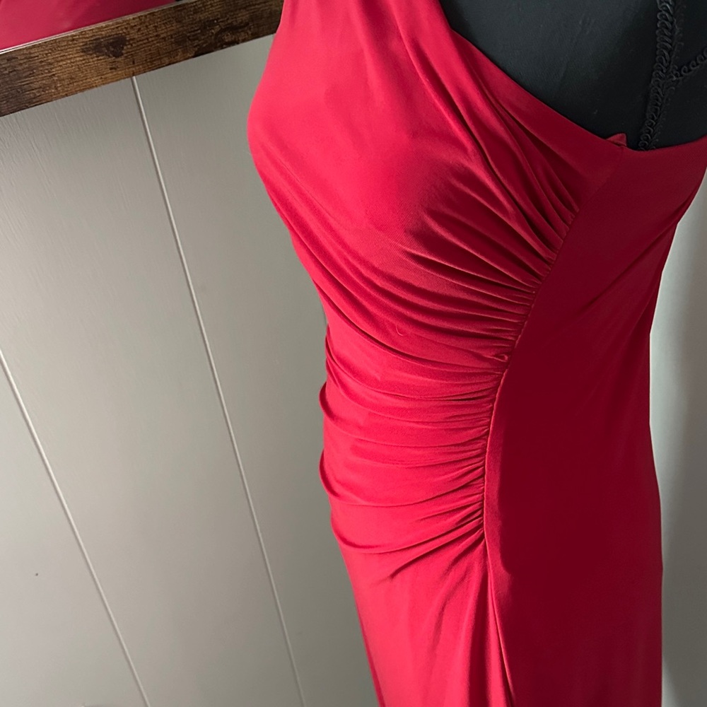 Ralph Lauren Elegant Red One-Shoulder Dress - Picture 4 of 8